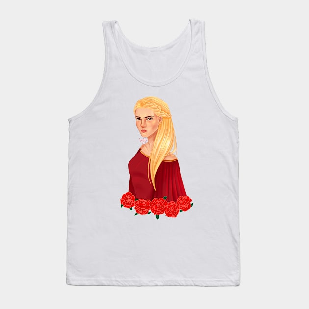 Sophie and Roses Tank Top by Vanta Arts